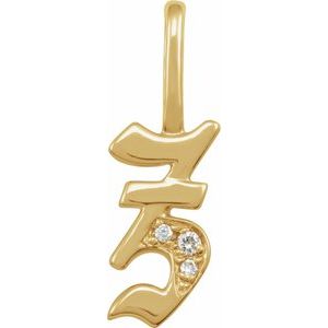 .025 CTW Natural Diamond Gothic Charm/Pendant