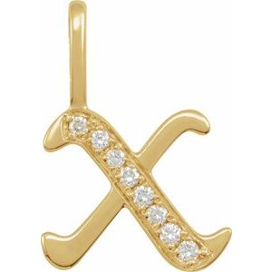 .08 CTW Natural Diamond Gothic Charm/Pendant