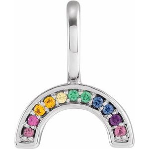 Natural Multi-Gemstone Rainbow Charm/Pendant