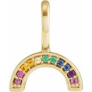 Natural Multi-Gemstone Rainbow Charm/Pendant