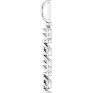 30.2x3.3 mm Vertical "Mama" Charm/Pendant