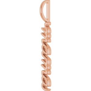 30.2x3.3 mm Vertical "Mama" Charm/Pendant