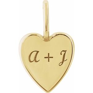 Engravable Heart Charm/Pendant