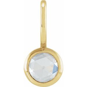 1/3 CT Rose-Cut Natural Diamond Charm/Pendant