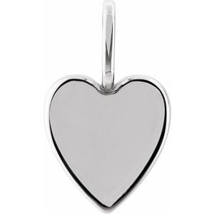 Engravable Heart Charm/Pendant
