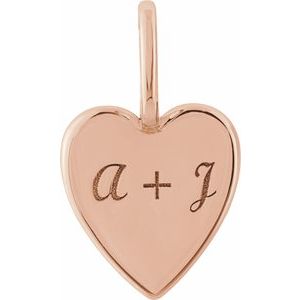 Engravable Heart Charm/Pendant