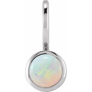 Natural White Opal Charm/Pendant