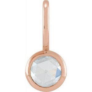 1/3 CT Rose-Cut Natural Diamond Charm/Pendant
