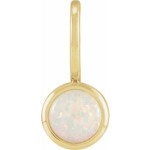 Natural White Opal Charm/Pendant