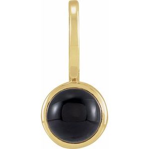 Natural Black Onyx Charm/Pendant