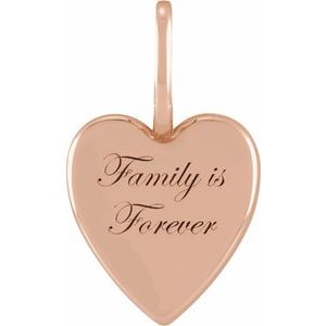 Family is Forever Heart Charm/Pendant