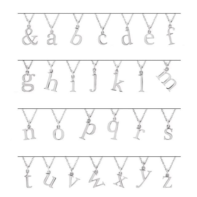 Custom Lowercase Initial Necklace