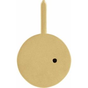 14K Yellow Natural Black Spinel & .0075 CTW Natural Diamond Aquarius Charm/Pendant