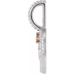 Natural Citrine & .005 CTW Natural Diamond Leo Charm/Pendant