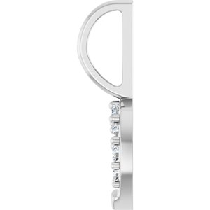 1/8 CTW Natural Diamond Horseshoe Charm/Pendant