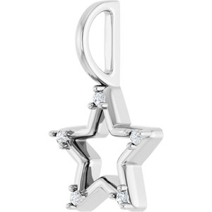 .03 CTW Natural Diamond Star Charm/Pendant