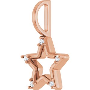 .03 CTW Natural Diamond Star Charm/Pendant