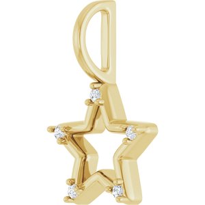 .03 CTW Natural Diamond Star Charm/Pendant