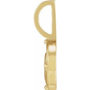 .015 CT Natural Diamond Water Element Charm/Pendant