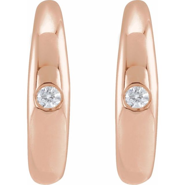 14K Yellow .03 CTW Natural Diamond 12 mm Hoop Earrings