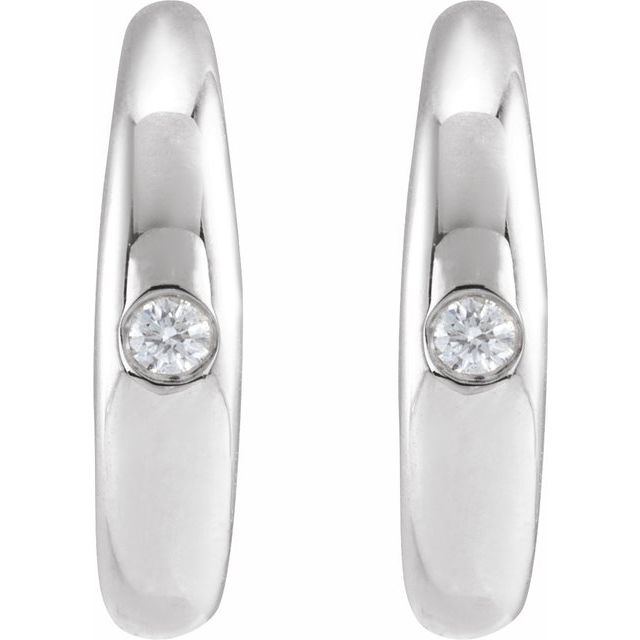 14K Yellow .03 CTW Natural Diamond 12 mm Hoop Earrings