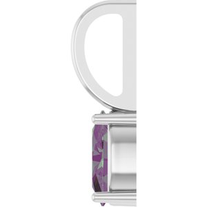 6x4 mm Lab-Grown Alexandrite Charm/Pendant