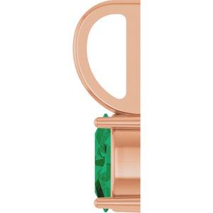 6x4 mm Natural Emerald Charm/Pendant