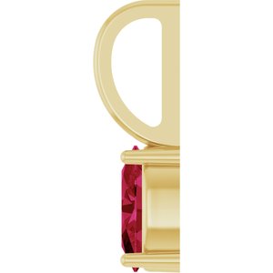 6x4 mm Natural Ruby Charm/Pendant