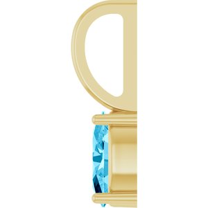 6x4 mm Natural Aquamarine Charm/Pendant