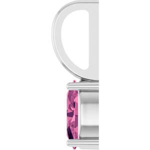 6x4 mm Natural Pink Tourmaline Charm/Pendant