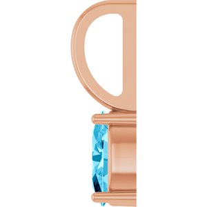 6x4 mm Natural Aquamarine Charm/Pendant
