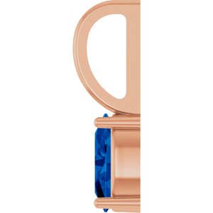 6x4 mm Natural Blue Sapphire Charm/Pendant