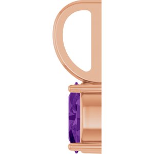 6x4 mm Natural Amethyst Charm/Pendant