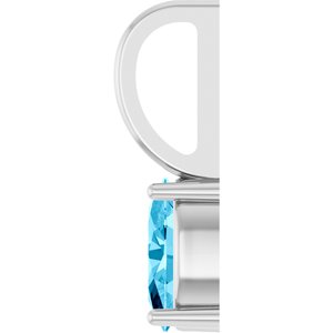 6x4 mm Natural Aquamarine Charm/Pendant