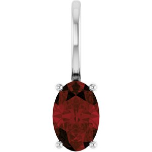 6x4 mm Natural Mozambique Garnet Charm/Pendant