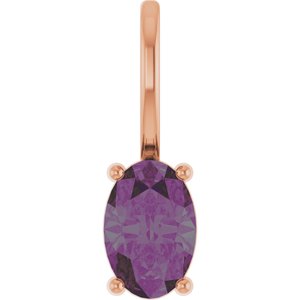 6x4 mm Lab-Grown Alexandrite Charm/Pendant