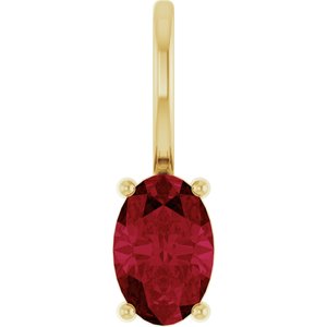6x4 mm Natural Ruby Charm/Pendant