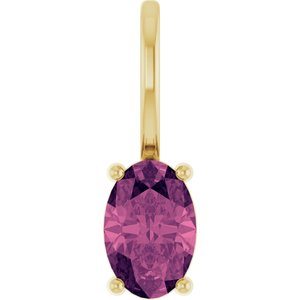 6x4 mm Natural Pink Tourmaline Charm/Pendant