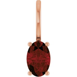 6x4 mm Natural Mozambique Garnet Charm/Pendant