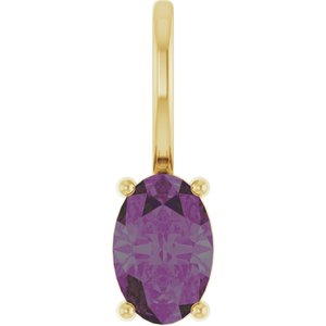 6x4 mm Lab-Grown Alexandrite Charm/Pendant