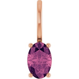 6x4 mm Natural Pink Tourmaline Charm/Pendant