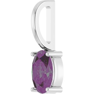 6x4 mm Lab-Grown Alexandrite Charm/Pendant