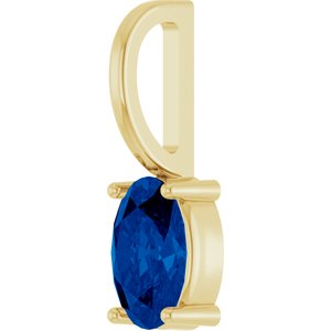 6x4 mm Natural Blue Sapphire Charm/Pendant