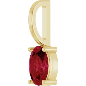6x4 mm Natural Ruby Charm/Pendant