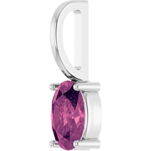 6x4 mm Natural Pink Tourmaline Charm/Pendant