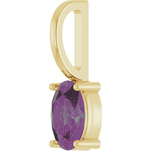 6x4 mm Lab-Grown Alexandrite Charm/Pendant