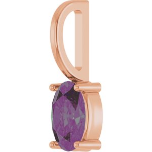 6x4 mm Lab-Grown Alexandrite Charm/Pendant