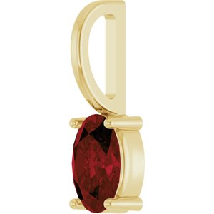 6x4 mm Natural Mozambique Garnet Charm/Pendant