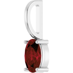 6x4 mm Natural Mozambique Garnet Charm/Pendant