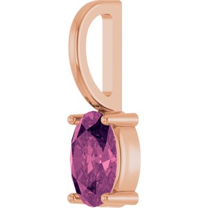 6x4 mm Natural Pink Tourmaline Charm/Pendant